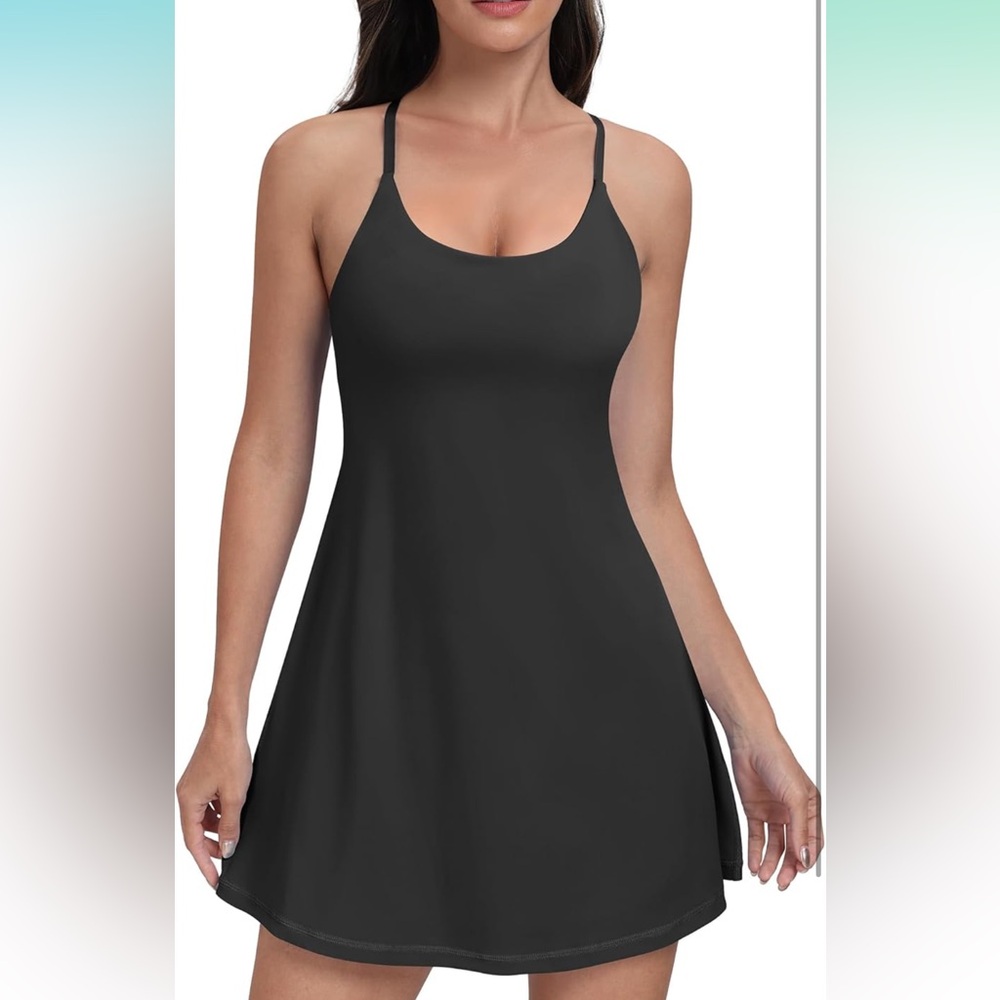 Black Tennis Workout Dress